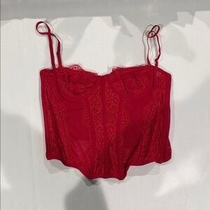 Urban outfitters  Red lace corset. Size small. NWT.